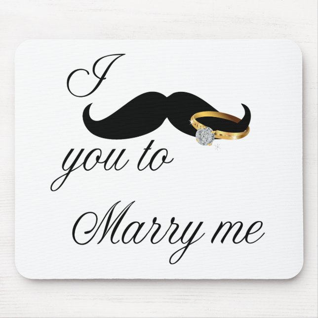 Mousepad Eu o bigode... para me Casado (Frente)