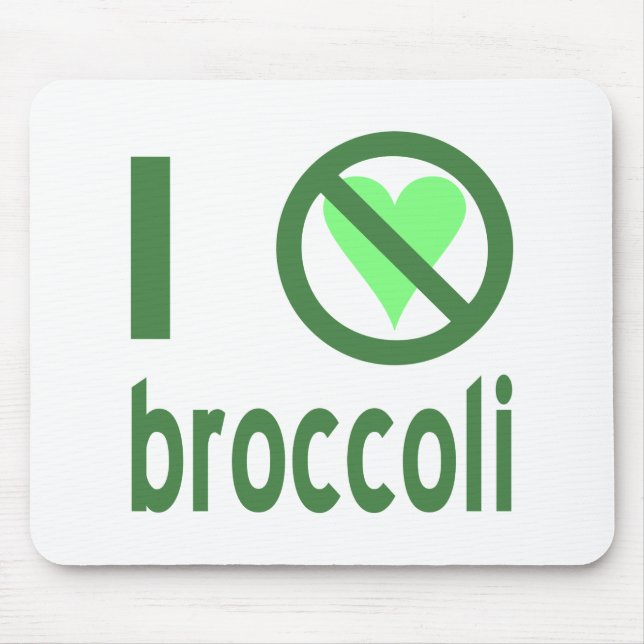 Mousepad Eu Odeio Broccoli (Frente)