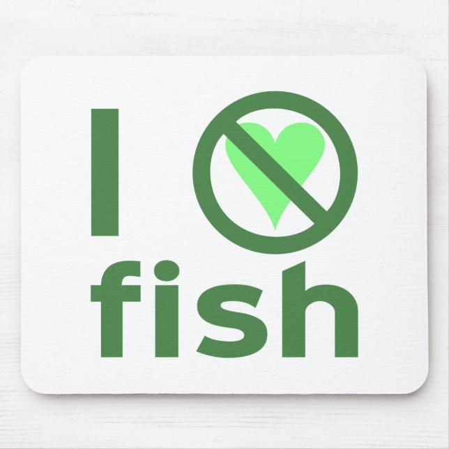 Mousepad Eu Odeio Peixe (Frente)