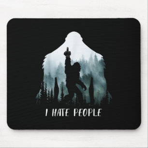 Mousepad Eu Odeio Pessoas Presente de Acampamento Bigfoot E