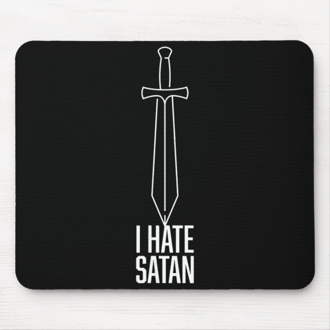 Mousepad Eu Odeio Satanás (Frente)