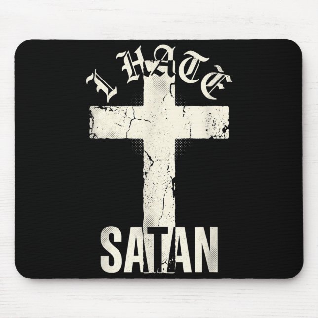 Mousepad Eu Odeio Satanás (Frente)