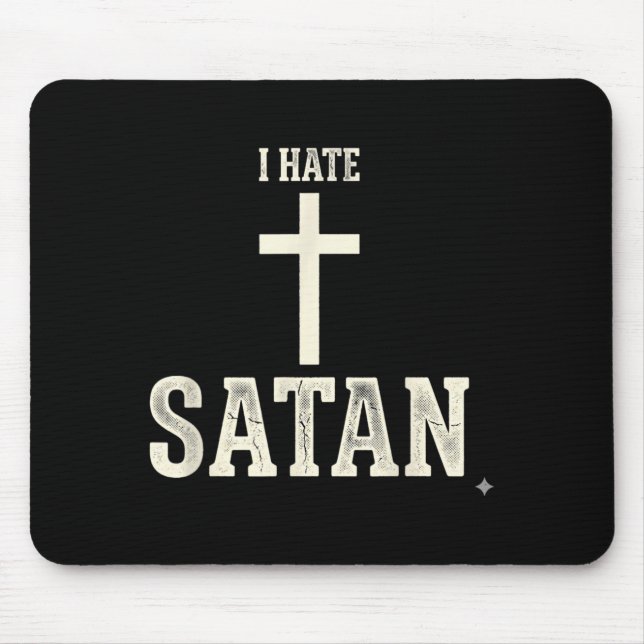 Mousepad Eu Odeio Satanás (Frente)