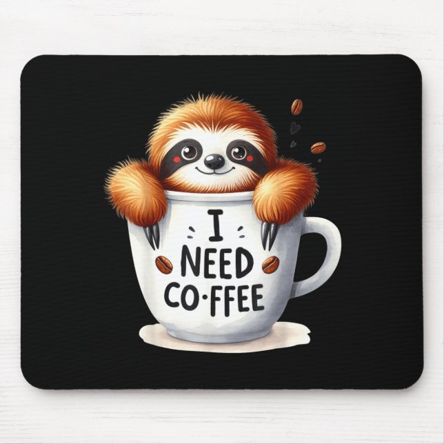 Mousepad Eu odeio segundas-feiras almofada de preguiça sono (Frente)