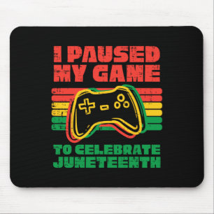Mousepad Eu Parei Meu Jogo Para Comemorar Junta Criança Neg