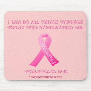 Mousepad Eu posso fazer tudo através do Cancer da Mama de C