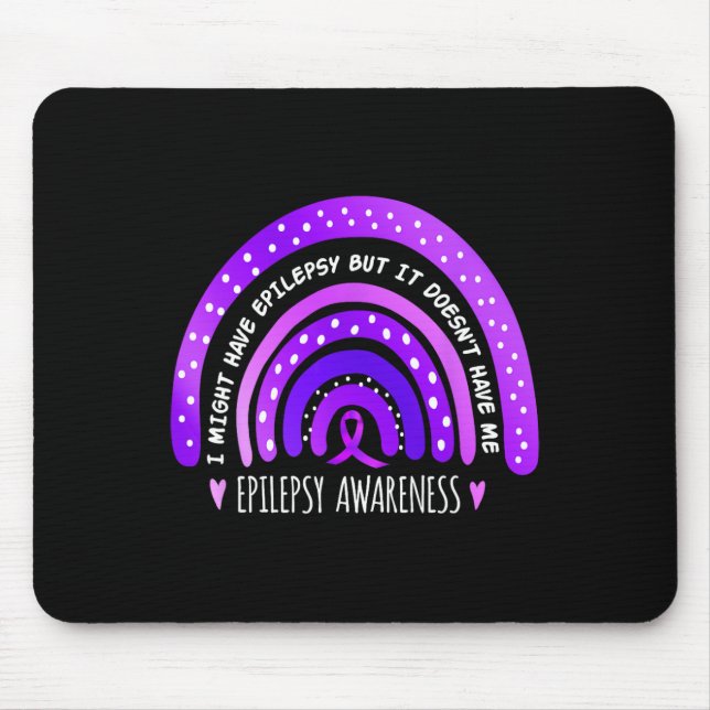 Mousepad Eu Posso Ter Consciência Epilepsia Roxo Arco-Íris (Frente)