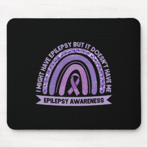Mousepad Eu Posso Ter Consciência Epilepsia Roxo Arco-Íris