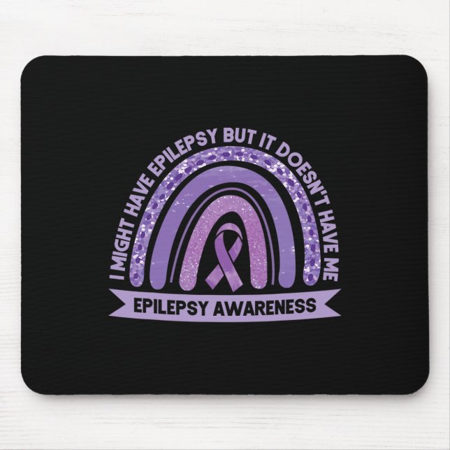 Mousepad Eu Posso Ter Consciência Epilepsia Roxo Arco-Íris (Frente)