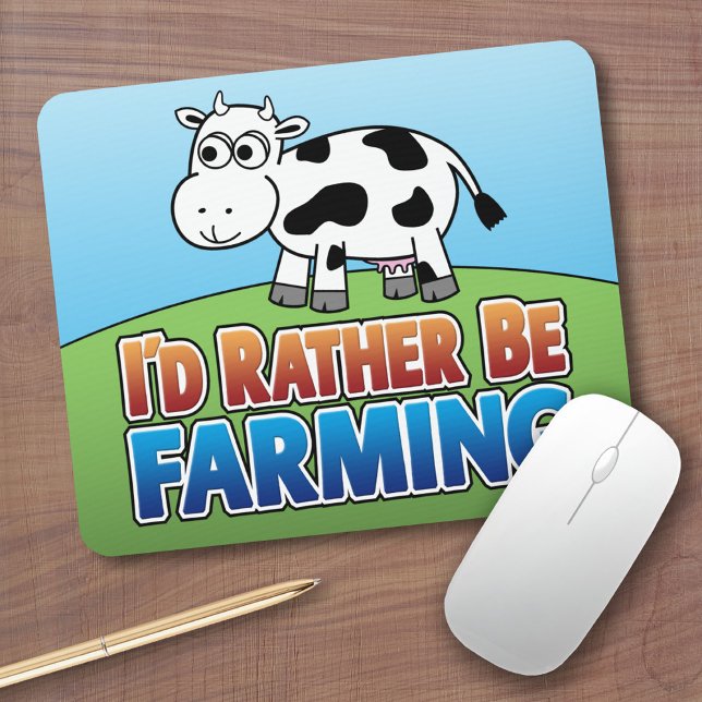 Mousepad Eu Preferencialmente estar a agricultura! (Criação (Cute Farm Animal Mousepad)