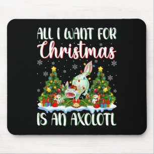 Mousepad Eu Quero O Natal É Um Axolotl Xmas Tree Lights
