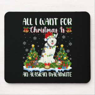 Mousepad Eu Quero O Natal É Um Malamute Dog Xma