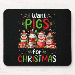 Mousepad Eu Quero Porcos Para Café De Natal Farmer