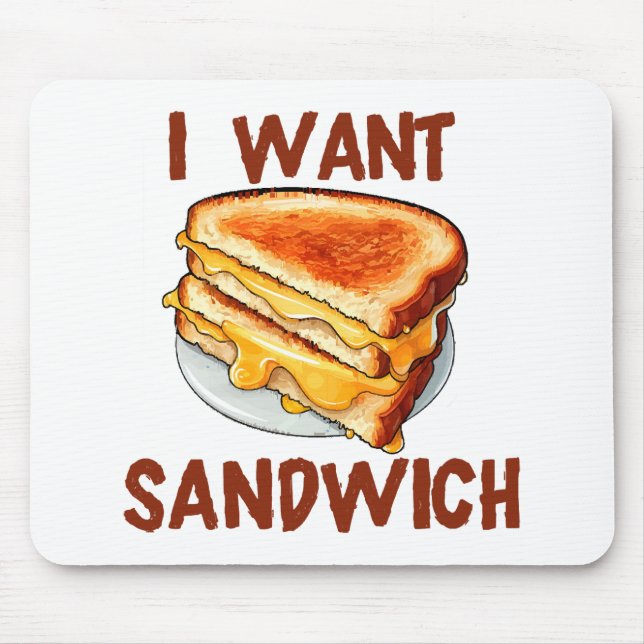 Mousepad Eu Quero Sanduíche (Frente)