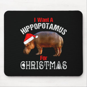 Mousepad Eu Quero Um Hiptamus Para O Natal Camiseta Diverti