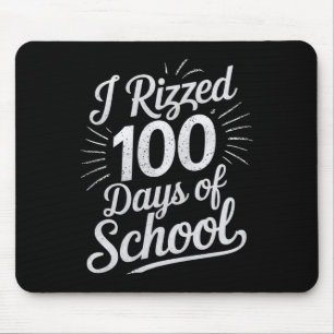 Mousepad Eu Rizzei 100 Dias De Escola Engraçada 100º Dia De