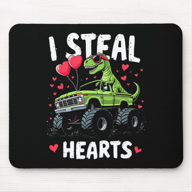 Mousepad Eu Roubo Corações Crianças Presentes Divertidos de (Frente)