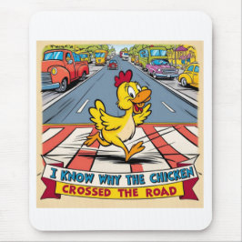 Mousepad Eu Sei Por Que A Galinha Atravessou A Estrada