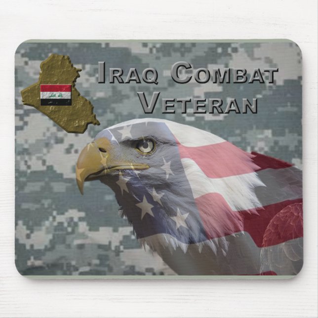 Mousepad Eu Servi - Veterano de Combate no Iraque (Frente)