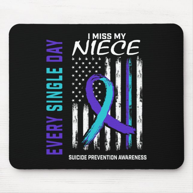 Mousepad Eu Sinto Falta Da Minha sobrinha, Americana De Pre (Frente)
