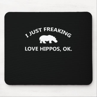 Mousepad Eu Só Amo Preguiçoso Hippos Gift