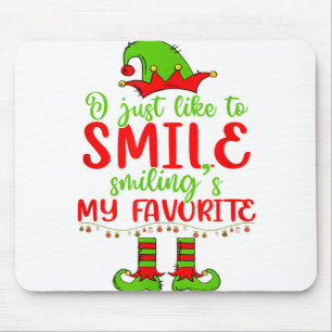Mousepad Eu só gosto de sorrir é o meu Natal favorito
