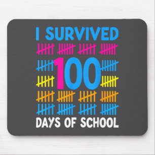 Mousepad Eu Sobrevivi 100 Dias De Escola Alunos Professores