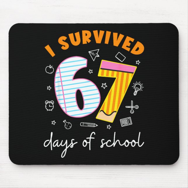 Mousepad Eu Sobrevivi 67 Dias De Aula Design De Professor L (Frente)
