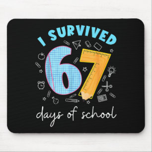 Mousepad Eu Sobrevivi 67 Dias De Escola 67 Meme Ciência Ens