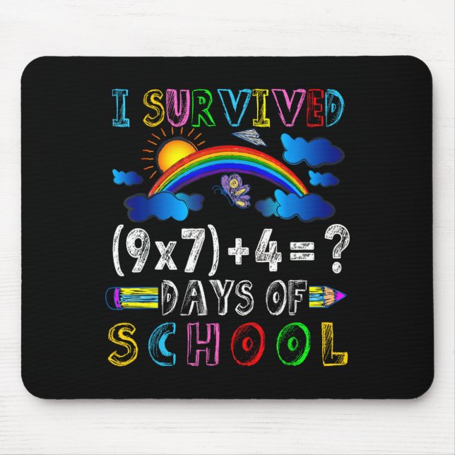 Mousepad Eu Sobrevivi 67 Dias De Escola Engraçado 67 Meme M (Frente)