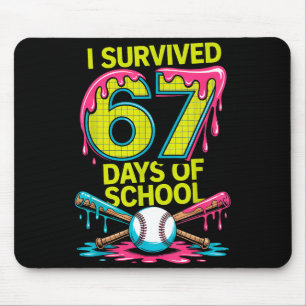 Mousepad Eu Sobrevivi 67 Dias De Escola Engraçado 67 Sli De