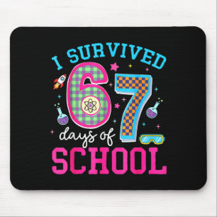 Mousepad Eu Sobrevivi 67 Dias De Escola Meme Seis Sete Ciên