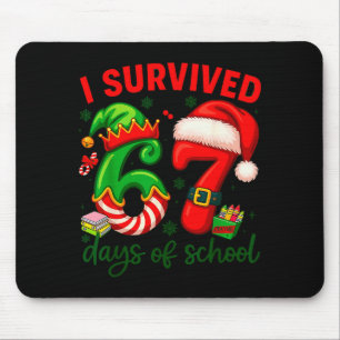 Mousepad Eu Sobrevivi 67 Dias De Natal Na Escola Cane De Aç