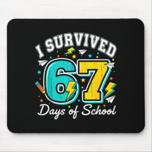 Mousepad Eu Sobrevivi a 67 Dias De Escola Engraçado 67 Prof