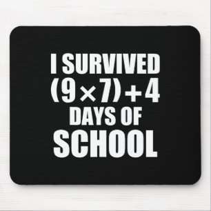 Mousepad Eu Sobrevivi à Equação Matemática 67 Dias De Escol