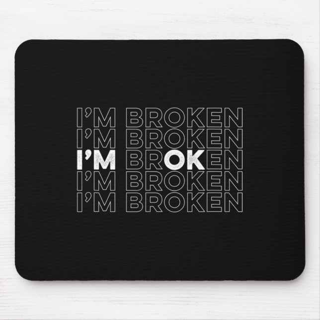 Mousepad Eu sou a consciência da saúde mental (Frente)