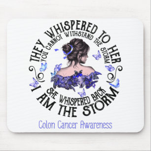 Mousepad Eu Sou A Consciência Do Cancer De Tempestade Colo