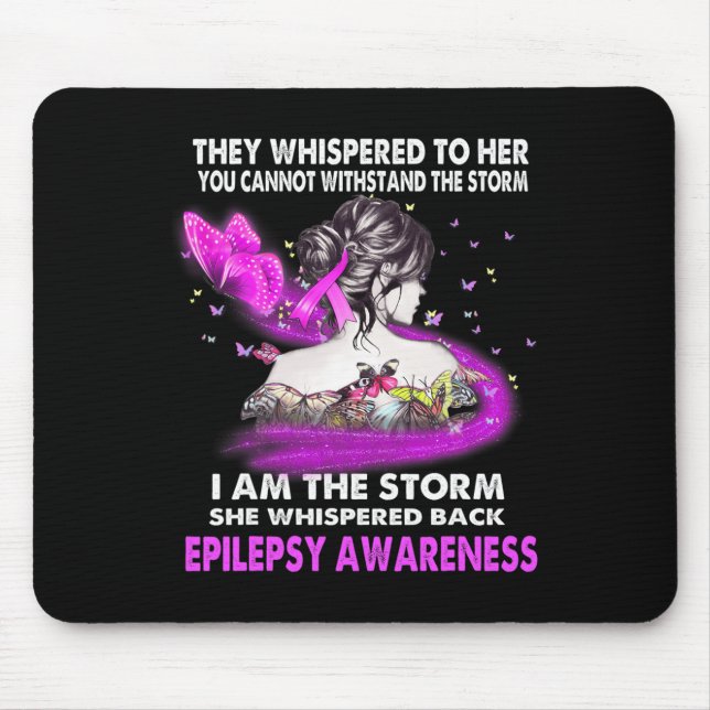 Mousepad Eu Sou A Tempestade Consciência da Epilepsia  (Frente)