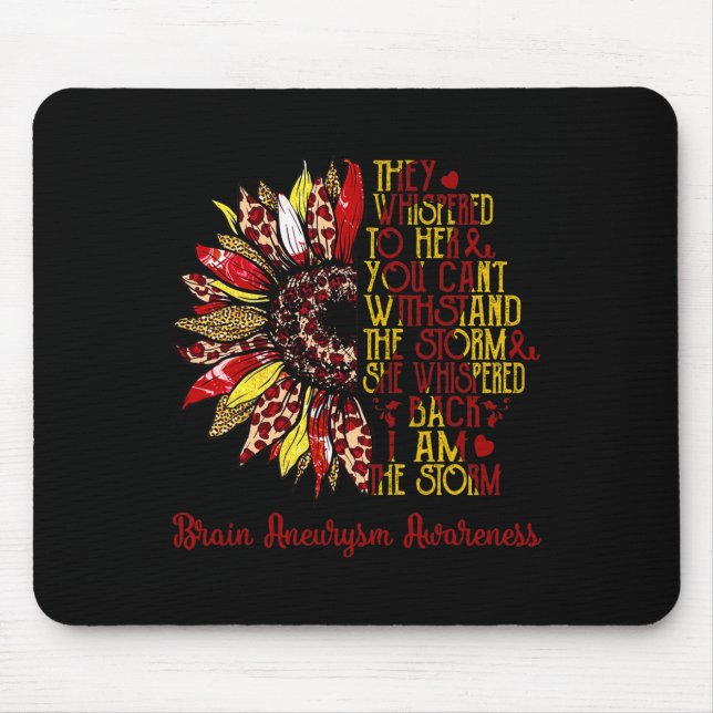 Mousepad Eu Sou A Tempestade Girassol Leopardo Aneurisma Ce (Frente)