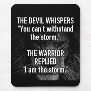 Mousepad Eu Sou A Tempestade, O Trabalho, A Inspiração, A M