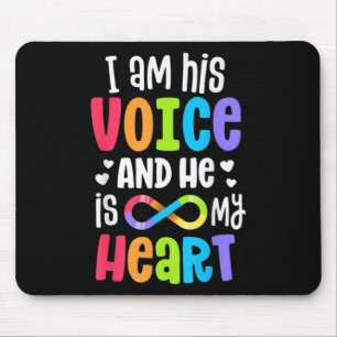Mousepad Eu Sou A Voz Dele Ele É O Meu Autismo Cardíaco Sen