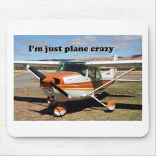 Mousepad Eu sou apenas louco plano: Aviões de Cessna