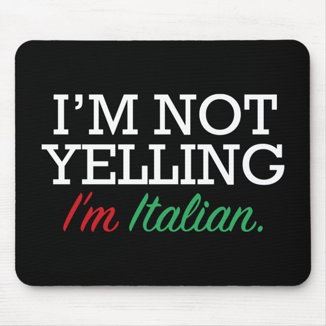 Mousepad Eu sou italiano (Frente)