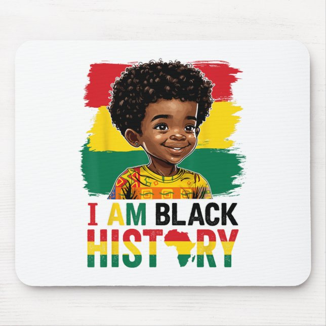 Mousepad Eu Sou Menino Afro História Negra Príncipe Pouca M (Frente)