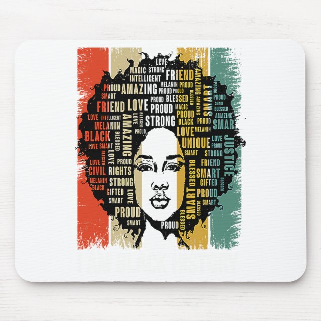 Mousepad Eu Sou Mulheres Meninas História Negra Mês da Hist (Frente)