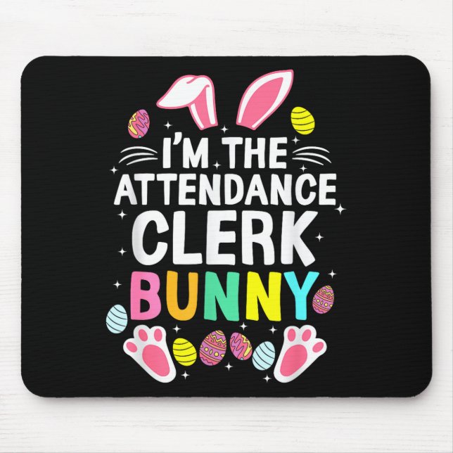Mousepad Eu sou o Coelho Funcionário de Registro de Ponto F (Frente)