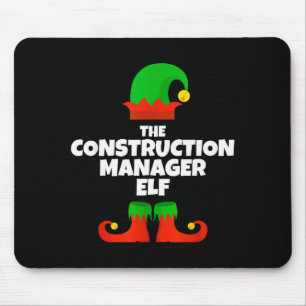 Mousepad Eu Sou O Gerente De Construção Elf Família Pijama