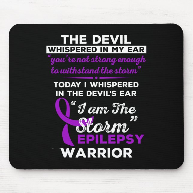 Mousepad Eu Sou O Guerreiro Da Epilepsia Da Tempestade (Frente)