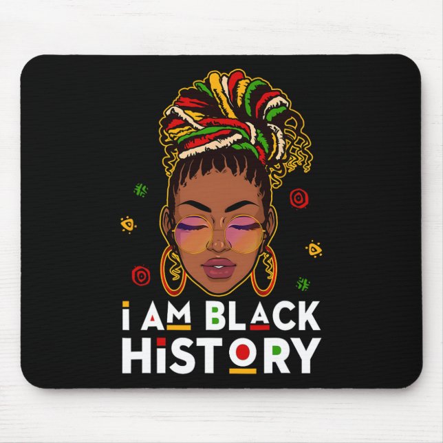 Mousepad Eu Sou O Mês Da História Negra Afro-Americano Para (Frente)