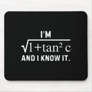 Mousepad Eu sou Sec C e eu sei disso - Humor Matemático Div